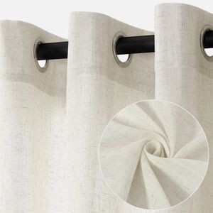 Elegant Cream Grommet Curtain
